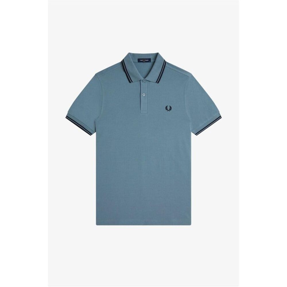 Fred Perry Mens Twin Tip Polo Shirt / Blueberry